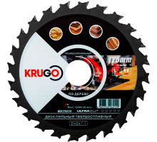 Пильный диск KRUGO 125x1,8/1,2x24Tx22,23 мм, WA125024