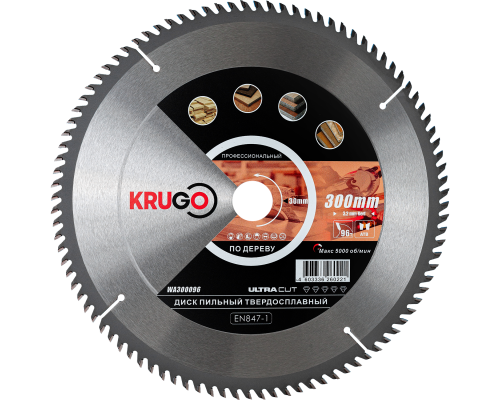 Пильный диск KRUGO 300x3,2/2,2x96Tx30 мм WA300096