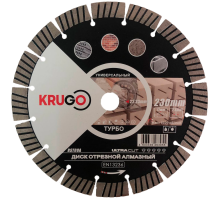 Диск алмазный Турбо сегментный для ж/бетона KRUGO 230x2,6x22,23x17 мм RST09A