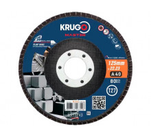 Круг лепестковый торцевой KRUGO MASTER 125х22.2 мм Р40 82021250341