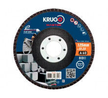 Круг лепестковый торцевой KRUGO MASTER 125х22.2 мм Р60 82021250342