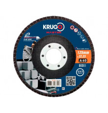 Круг лепестковый торцевой KRUGO MASTER 125х22.2 мм Р60 82021250342