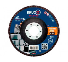 Круг лепестковый торцевой KRUGO MASTER 125х22.2 мм Р80 82021250343