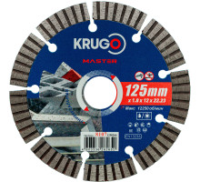 Диск алмазный Турбо сегментный KRUGO MASTER 125х1,8х22,2х10 мм 81071250266