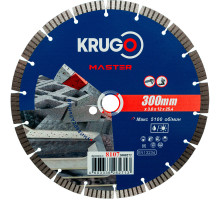 Диск алмазный Турбо сегментный KRUGO MASTER 300х3,0х25,4х10 мм 81073000272