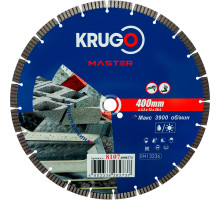 Диск алмазный Турбо сегментный KRUGO MASTER 400х3,2х25,4х10 мм 81074000274