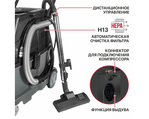 Пылесос строительный сетевой P.I.T. ULTRA PVC40-C