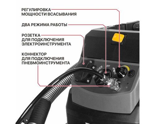 Пылесос строительный сетевой P.I.T. ULTRA PVC40-C