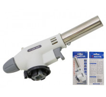 Горелка газовая МАКСТУЛ с пьезоподжигом FLAME GUN белая H0240