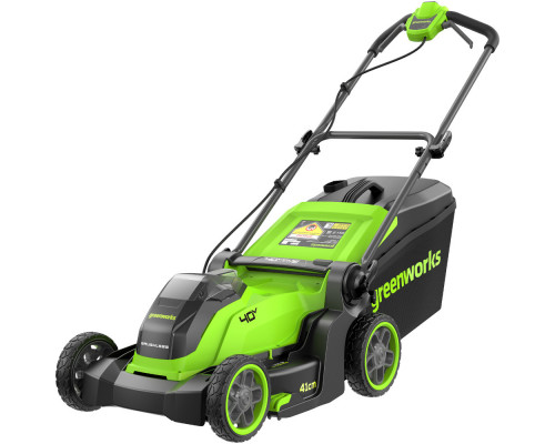 Аккумуляторная бесщеточная газонокосилка Greenworks GD40LM411 40 V без акк и з/у 2521007
