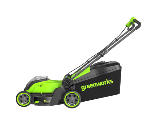 Аккумуляторная бесщеточная газонокосилка Greenworks GD40LM411 40 V без акк и з/у 2521007