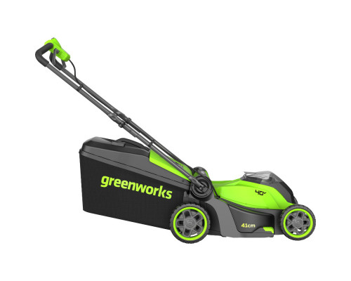 Аккумуляторная бесщеточная газонокосилка Greenworks GD40LM411 40 V без акк и з/у 2521007