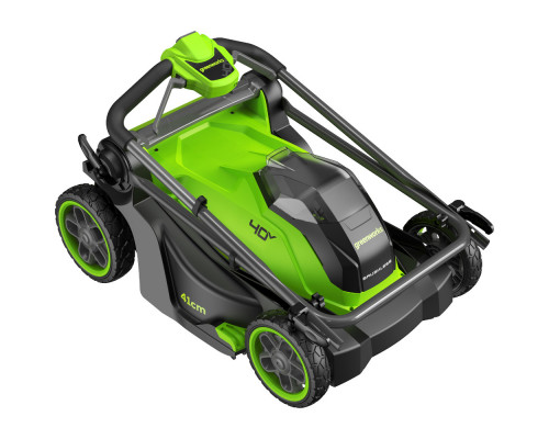 Аккумуляторная бесщеточная газонокосилка Greenworks GD40LM411 40 V без акк и з/у 2521007