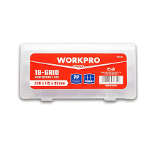 Органайзер для деталей, 18 ячеек, 232х127х35 мм Workpro WP283006