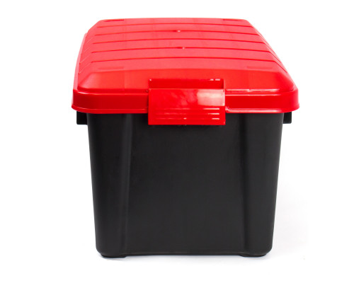 Ящик многофункциональный особопрочный СЛЕДОПЫТ Expedition Box, 40 л, 600х360х320 мм, черный/красный PF-EB-08