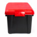 Ящик многофункциональный особопрочный СЛЕДОПЫТ Expedition Box, 40 л, 600х360х320 мм, черный/красный PF-EB-08