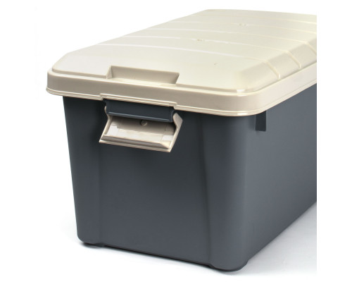 Ящик многофункциональный особопрочный СЛЕДОПЫТ Expedition Box, 40 л, 600х360х320 мм, графит/бежевый PF-EB-07