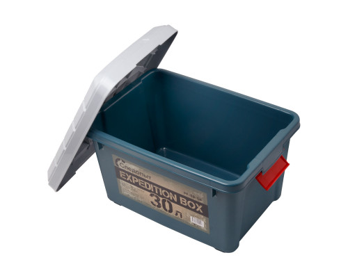 Ящик многофункциональный особопрочный СЛЕДОПЫТ Expedition Box, 30 л, 500х360х320 мм, зеленый/серый PF-EB-06