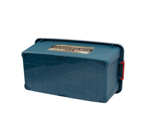 Ящик многофункциональный особопрочный СЛЕДОПЫТ Expedition Box, 50 л, 700х360х320 мм, зеленый/серый PF-EB-12