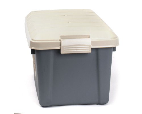 Ящик многофункциональный особопрочный СЛЕДОПЫТ Expedition Box, 40 л, 600х360х320 мм, графит/бежевый PF-EB-07