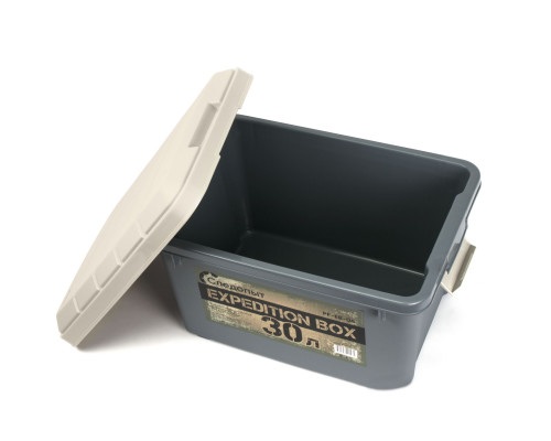 Ящик многофункциональный особопрочный СЛЕДОПЫТ Expedition Box, 30 л, 500х360х320 мм, графит/бежевый PF-EB-04