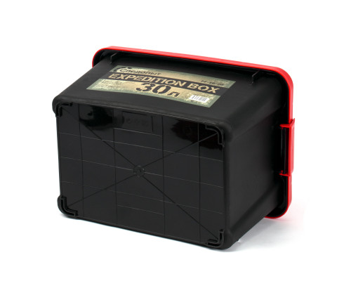 Ящик многофункциональный особопрочный СЛЕДОПЫТ Expedition Box, 30 л, 500х360х320 мм, черный/красный PF-EB-05