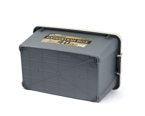 Ящик многофункциональный особопрочный СЛЕДОПЫТ Expedition Box, 40 л, 600х360х320 мм, графит/бежевый PF-EB-07
