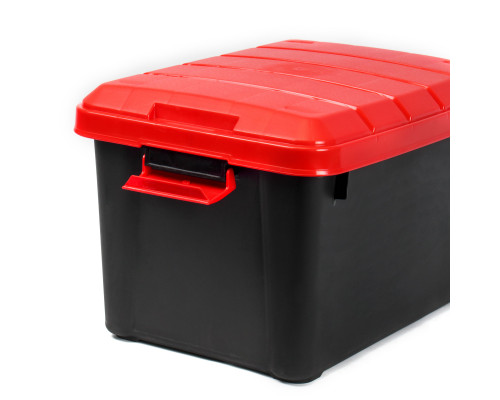 Ящик многофункциональный особопрочный СЛЕДОПЫТ Expedition Box, 30 л, 500х360х320 мм, черный/красный PF-EB-05