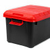 Ящик многофункциональный особопрочный СЛЕДОПЫТ Expedition Box, 30 л, 500х360х320 мм, черный/красный PF-EB-05