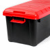 Ящик многофункциональный особопрочный СЛЕДОПЫТ Expedition Box, 50 л, 700х360х320 мм, черный/красный PF-EB-11