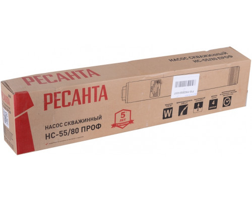 Скважинный насос Ресанта НС-55/80 ПРОФ 77/3/2
