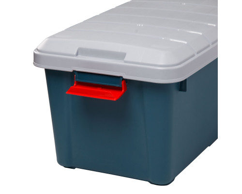 Ящик многофункциональный особопрочный СЛЕДОПЫТ Expedition Box, 50 л, 700х360х320 мм, зеленый/серый PF-EB-12