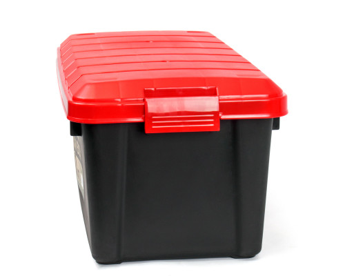 Ящик многофункциональный особопрочный СЛЕДОПЫТ Expedition Box, 50 л, 700х360х320 мм, черный/красный PF-EB-11