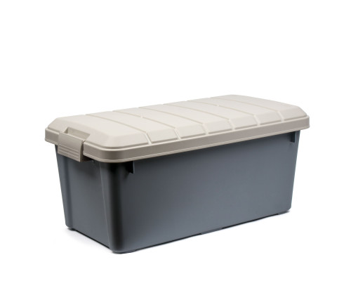 Ящик многофункциональный особопрочный СЛЕДОПЫТ Expedition Box, 50 л, 700х360х320 мм, графит/бежевый PF-EB-10