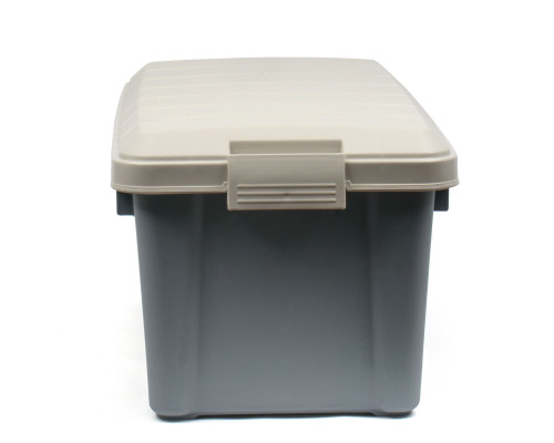 Ящик многофункциональный особопрочный СЛЕДОПЫТ Expedition Box, 50 л, 700х360х320 мм, графит/бежевый PF-EB-10
