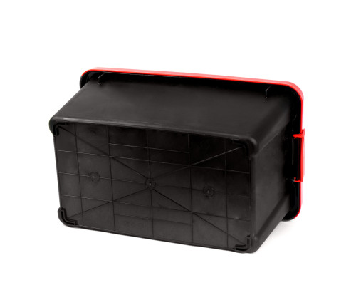 Ящик многофункциональный особопрочный СЛЕДОПЫТ Expedition Box, 50 л, 700х360х320 мм, черный/красный PF-EB-11