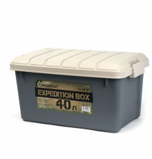 Ящик многофункциональный особопрочный СЛЕДОПЫТ Expedition Box, 40 л, 600х360х320 мм, графит/бежевый PF-EB-07