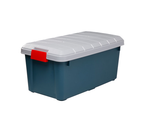 Ящик многофункциональный особопрочный СЛЕДОПЫТ Expedition Box, 50 л, 700х360х320 мм, зеленый/серый PF-EB-12