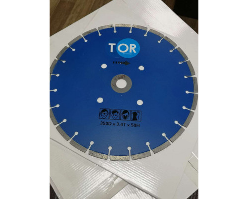 Диск по бетону для швонарезчиков TOR HQR500A-2 (E) 350Dx3,6Tx50H (Cutter Disc 350 мм) 1019723