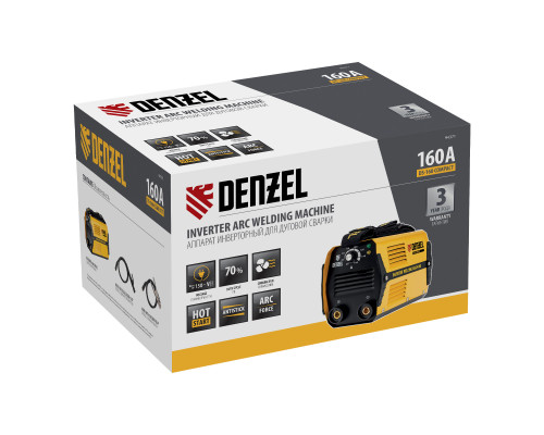Аппарат инвертор дуговой сварки Denzel DS-160 Compact (MMA) 94371