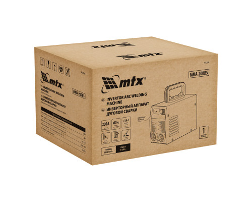 Инверторный аппарат дуговой сварки MTX MMA-200BS, 200 А, ПВ 60% 94398