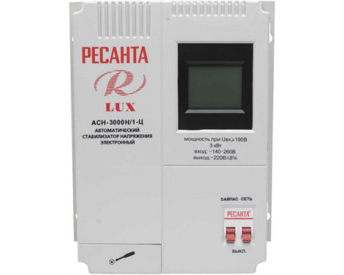 Стабилизатор напряжения Ресанта АСН-3000Н/1-Ц Lux 63/6/21