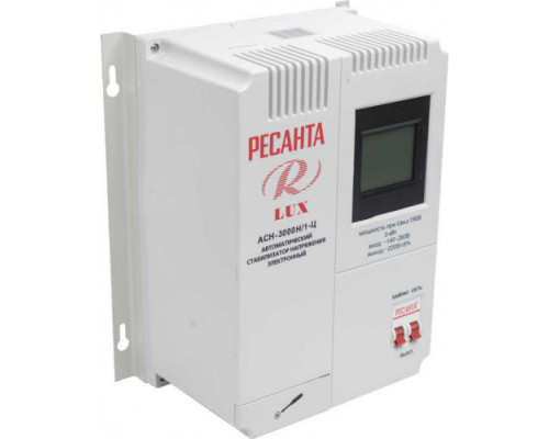 Стабилизатор напряжения Ресанта АСН-3000Н/1-Ц Lux 63/6/21