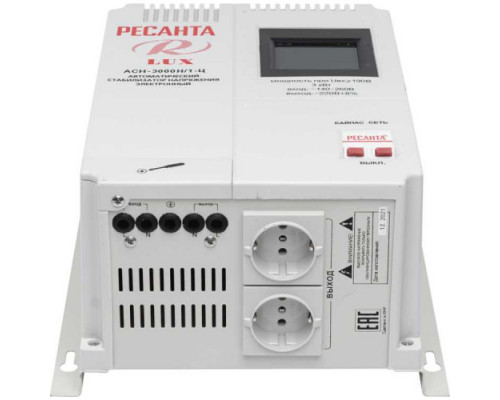 Стабилизатор напряжения Ресанта АСН-3000Н/1-Ц Lux 63/6/21