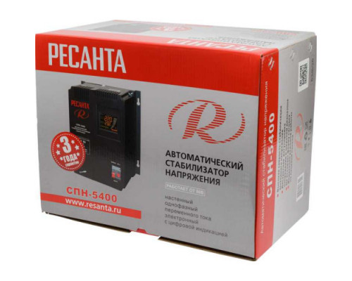 Стабилизатор напряжения РЕСАНТА СПН-5400  63/6/26