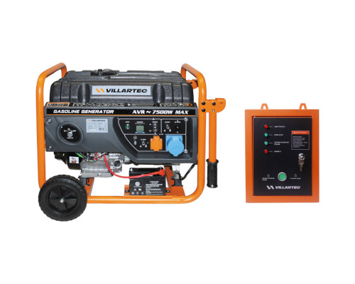 Электростанция VILLARTEC бензиновая и блок автоматики GG8300ЕВС