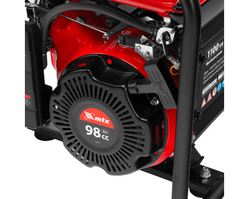 Генератор бензиновый MTX RS-1500, 1,1кВт, 230В, ручной стартер 946175