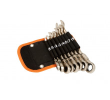 Набор комбинированных ключей с трещоткой в сумке MAXPILER MXT-8-SB