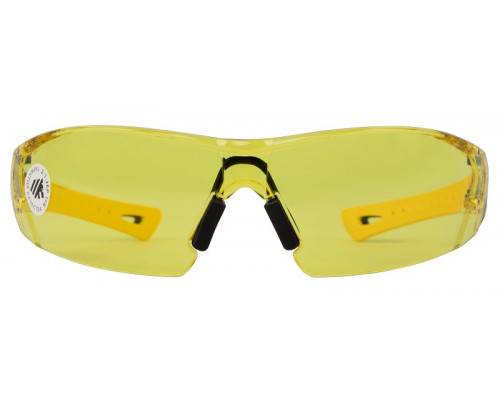 Очки защитные открытые, поликарбонатные, желтая линза DENZEL 89192