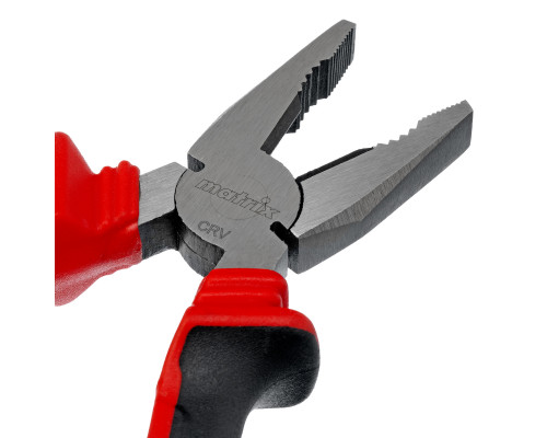 Плоскогубцы комбинированные MATRIX 160 мм, хром-ванадий, двухкомпонентные рукоятки 17090